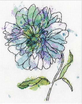 Blue Floral - Click Image to Close