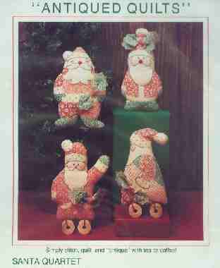 Sunset Santa Quartet Ornaments