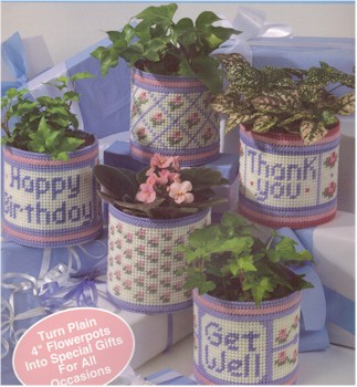 Flowerpot Cover-ups in Plastic Canvas