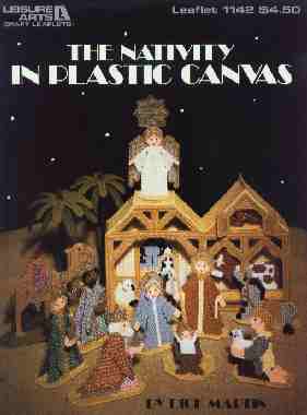 The Nativity in plastic canvas