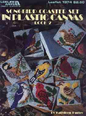 Songbird coaster set in Plastic canvas Book 2
