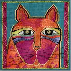 Laurel Burch Wild Orange Cat Linen