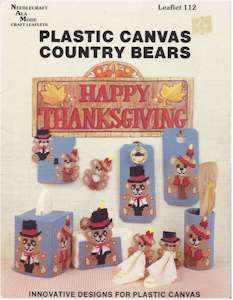 Plastic Canvas Country Bears