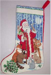 Santa and Forest Friends Stocking Model
