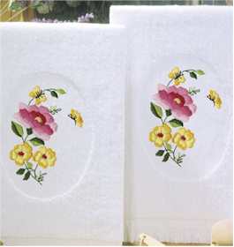 Floral Butterflies Terry Accent Towels