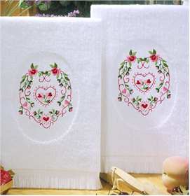 Floral Accents Heart within Heart