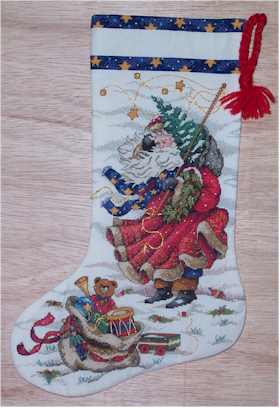 Windswept Santa Stocking Model