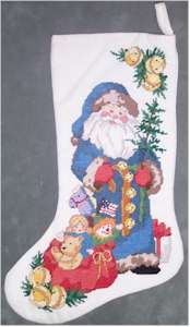 Blue Santa Stocking Model