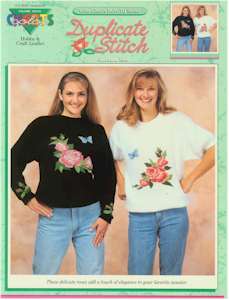 Duplicate Stitch Cabbage Rose