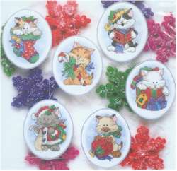 Christmas Kitty Ornaments - Click Image to Close