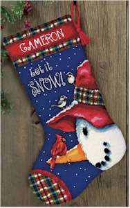 Snowman Perch Stocking