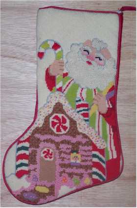 Santa Gingerberead House Stocking Model