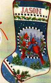 Winter Cardinal Stocking