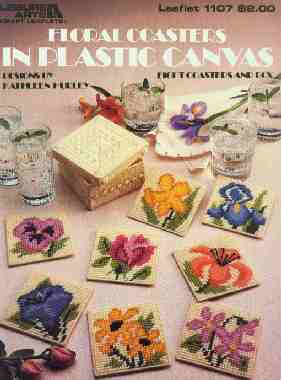 Floral coasters in plastic canvas - Click Image to Close