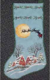 Snow Cottages Christmas Stocking