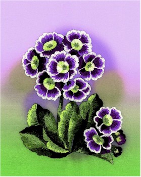 Primroses Satin Stitch - Click Image to Close