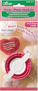 Clover Heart Shape Pom Pom Maker Large - Click Image to Close
