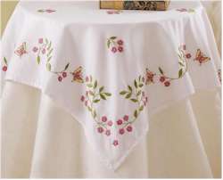 Table Topper Small Butterflies and Wildflowers - Click Image to Close