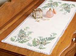 Butterflies And Fern Dresser Scarf - Click Image to Close
