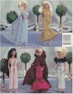 Fashion Doll Designer Gowns In Thread Crochet