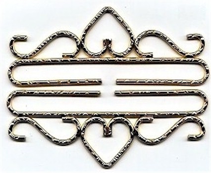 Bellpull Hammered heart brass