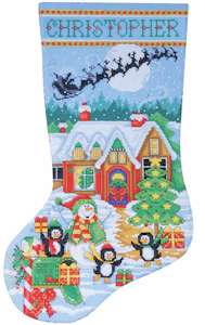 Penguin Party Stocking - Click Image to Close