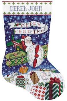 Airplane Santa Stocking