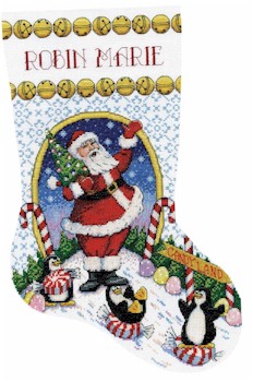 Candyland Santa Stocking - Click Image to Close