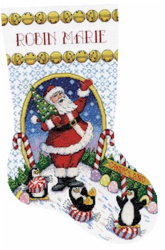 Candyland Santa Stocking