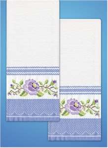 Purple Rose Towels - Click Image to Close