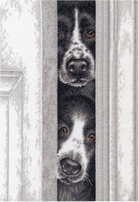 Peeking Pups - Click Image to Close