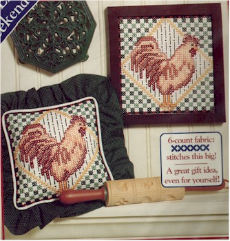 Rooster in Checks - Click Image to Close