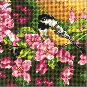 Chickadees in Pink - Click Image to Close