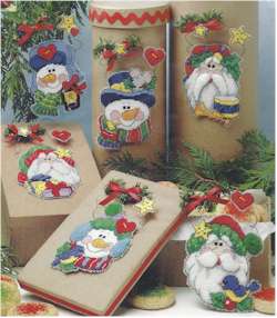 Frosty and Santa Ornaments - Click Image to Close
