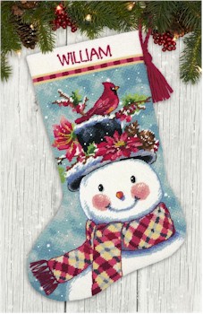 Seasonal Snowman Stocking - Click Image to Close