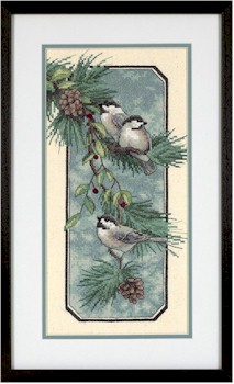 Chickadee on a branch - Click Image to Close