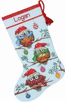 Holiday Hooties Stocking [DimStocking8951] - $34.75 : Stitch 'N Frame, The  One Stop Online Shop- Sis & Sis owned
