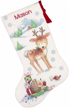 Reindeer and Hedgehog Stocking - Click Image to Close
