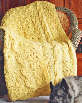 Reversibly Cabled Afghan - Click Image to Close