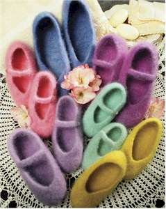 Felt Balerina slippers - Click Image to Close