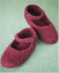 Crocheted Felt Ballet Slippers - Click Image to Close