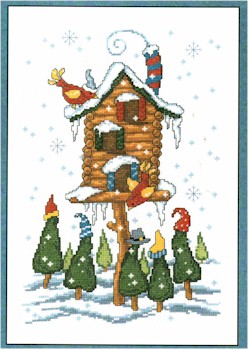 Winter Birdhouse - Click Image to Close
