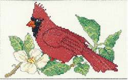 Cardinal and Dogwood - Click Image to Close