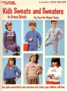 Kid's Sweats and Sweaters in Cross Stitch - Click Image to Close