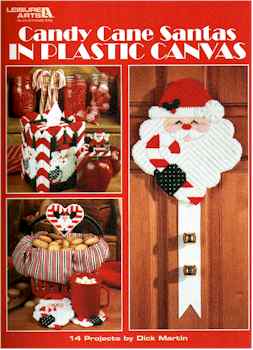 Candy Cane Santa in Plastic Canvas