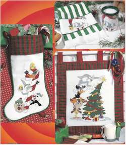 Looney tunes - Christmas In Cross Stitch - Click Image to Close