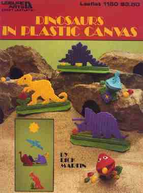 Dinosaurs in plastic canvas - Click Image to Close