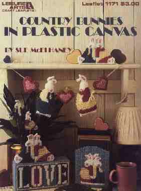 Country Bunnies in plastic canvas - Click Image to Close
