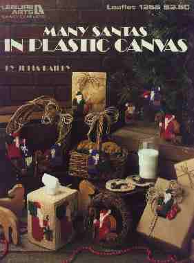Many Santas in Plastic Canvas - Click Image to Close