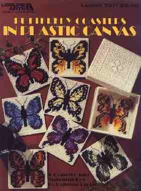 Butterfly Coasters in Plastic Canvas - Click Image to Close